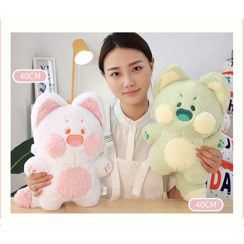 Gấu bông hình mèo racoon dudu meow cute lông mềm mại màu sắc đáng yêu