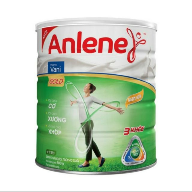 [HSD luôn mới] Sữa Anlene Gold Vị Vani 800g từ 40 tuổi