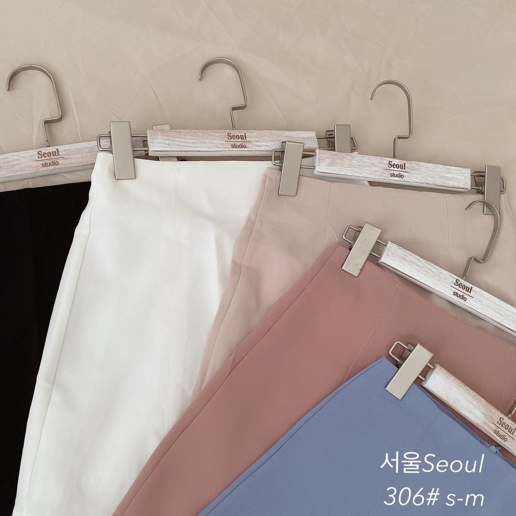 Chân váy Basic_Skirts xẻ có khóa kéo sau | BigBuy360 - bigbuy360.vn