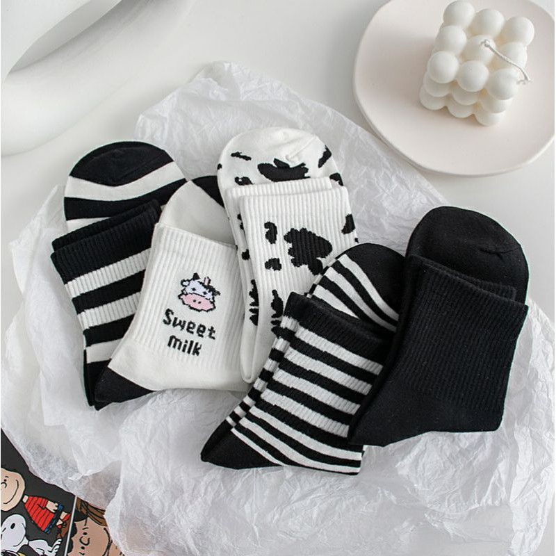 Tất bò sữa cao cổ ulzzang