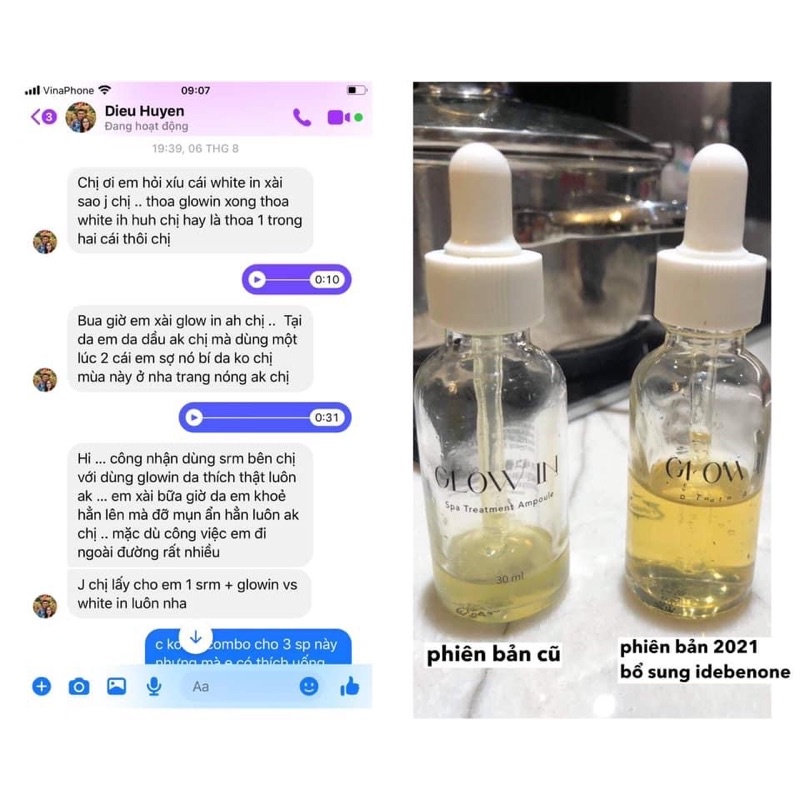 GLOW-IN Purebeauty Phiên bản 2021❤️Serum gốc nước❤️dưỡng ẩm, căng bóng, sáng da | BigBuy360 - bigbuy360.vn