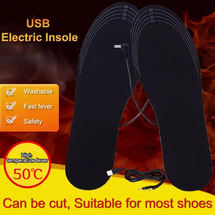 Tất Chân Đế Giữ Nhiệt USB Tấm Lót Tấm Sưởi Sạc Có Thể Giặt Dùng Cho Mùa Đông_123Lifevn