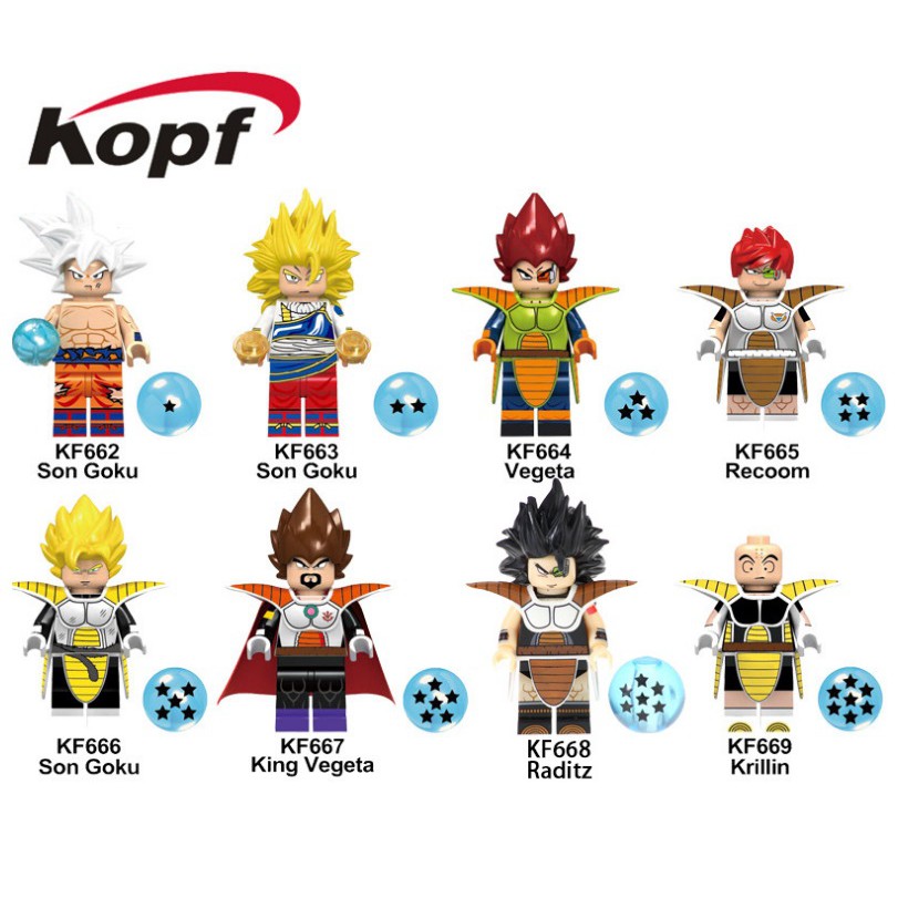 Minifigures Các Nhân Vật Trong Phim 7 Viên Ngọc Rồng Mới Nhất - Dragon Ball Goku Koruit KF6057 KF662