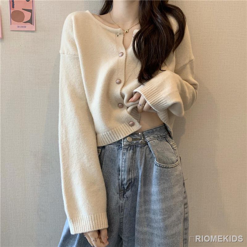 ✨6 màu ✨ Áo len cardigan len đan mềm đa chức năng dài tay giữ ấm