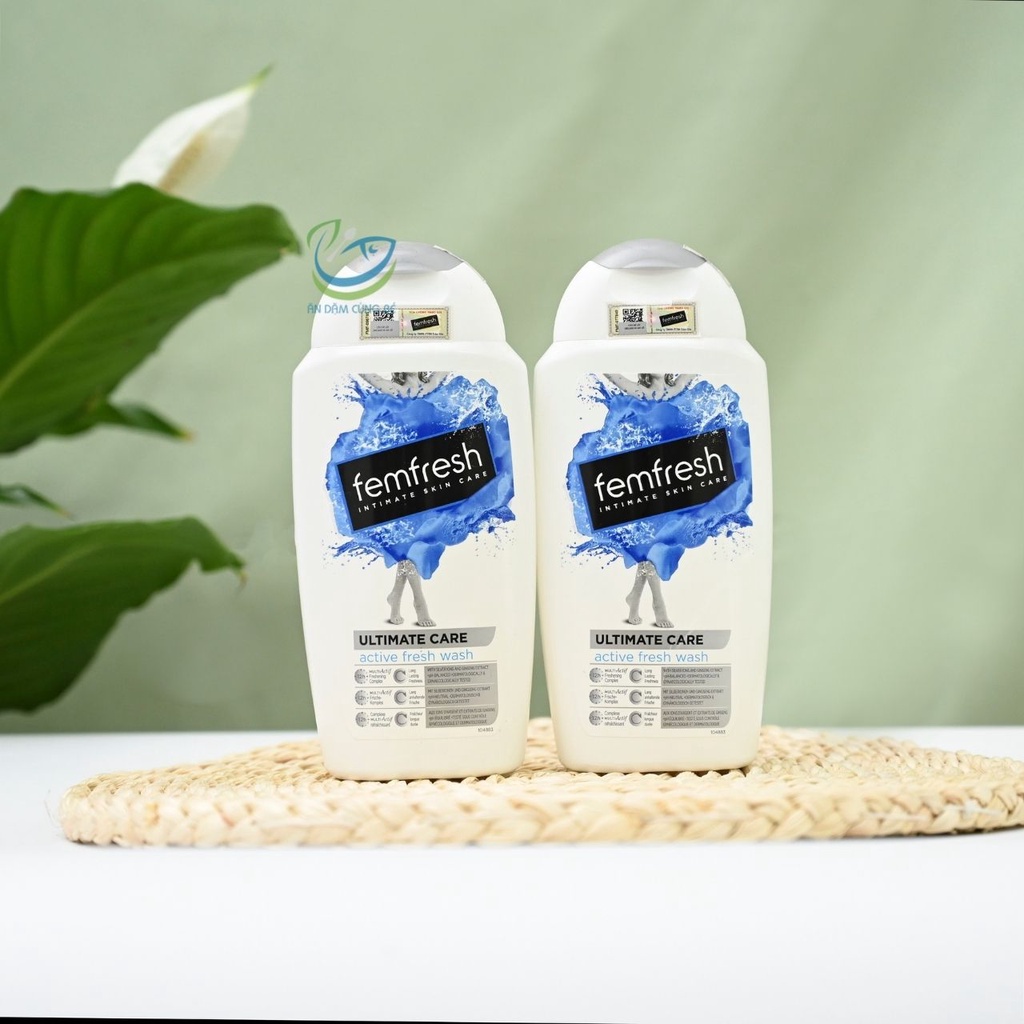 Dung dịch nước rửa vệ sinh vùng kín phụ nữ Femfresh 250ml Anh cao cấp kháng khuẩn co da nhạy cảm chính hãng 50107
