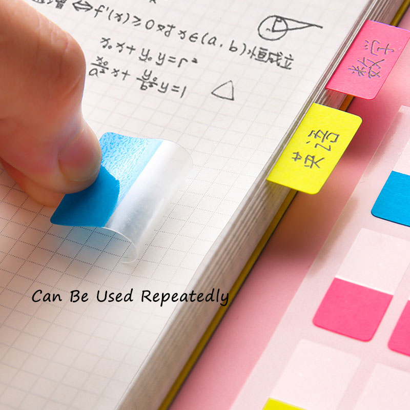 Nhãn Dán Ghi Chú Trong Suốt Nhiều Màu Sắc Cho Học Sinh
