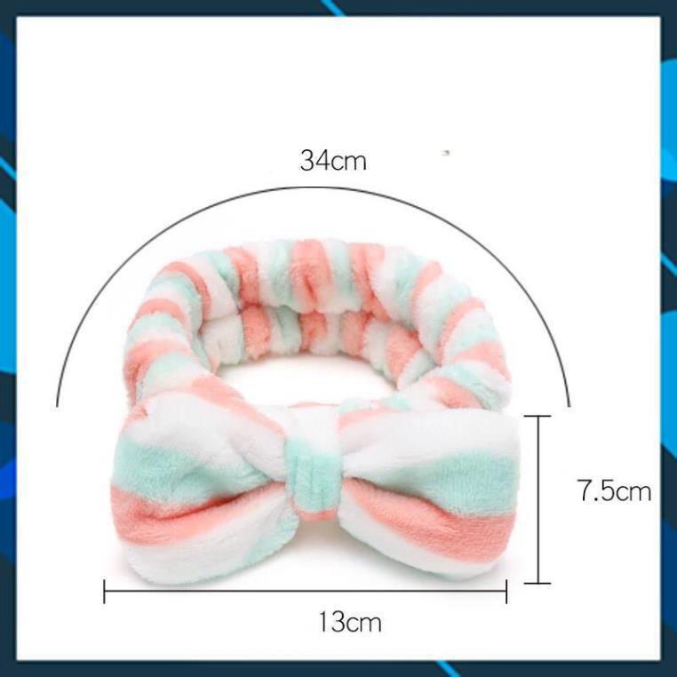 Băng Đô Nơ Rửa Mặt Nhung Mềm Mịn,Vợt tóc thời trang