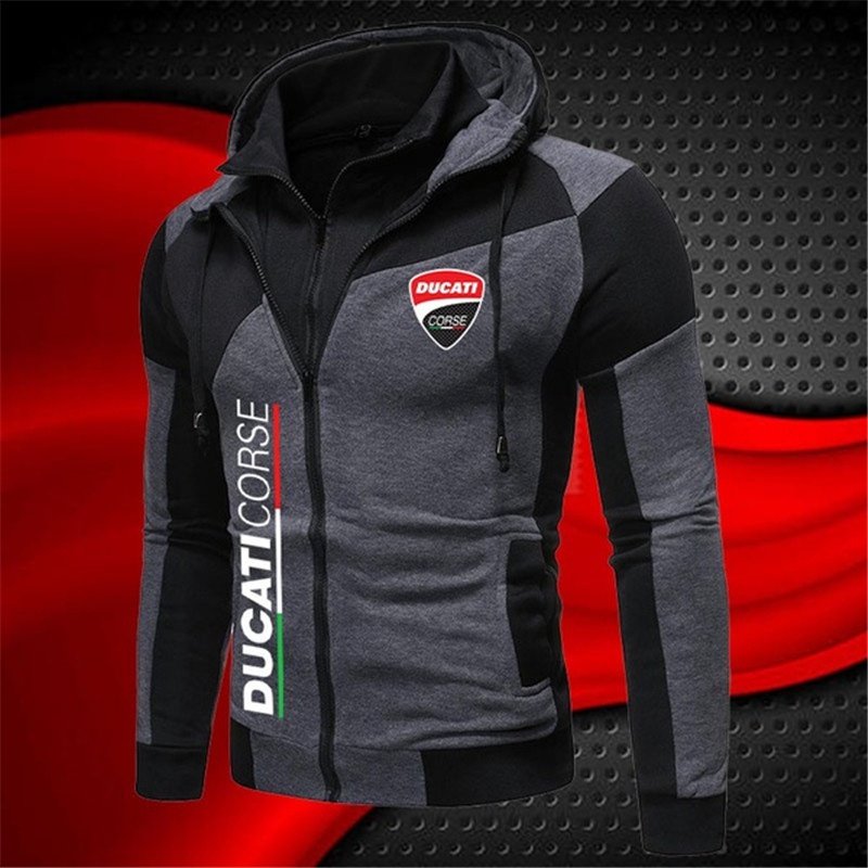 Áo Khoác Hoodie Dày Dặn Phối Hai Khóa Kéo Thời Trang Mùa Đông Cho Nam