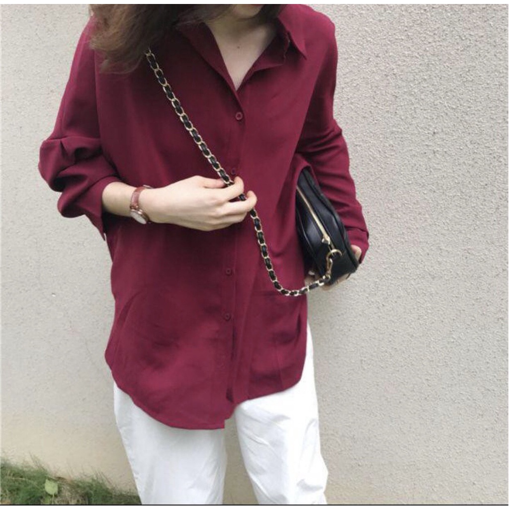 Áo Sơ Mi Nam Nữ Đủ Màu Chất Lụa Bóng Cao Cấp Hot Hit Năm Nay