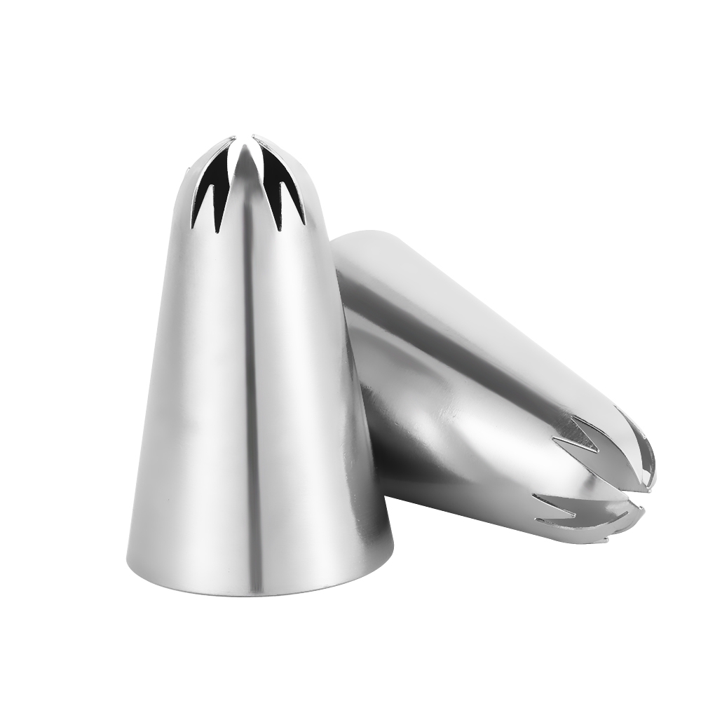 Đuôi bắt bông kem tạo hình hoa đào bằng thép không gỉ