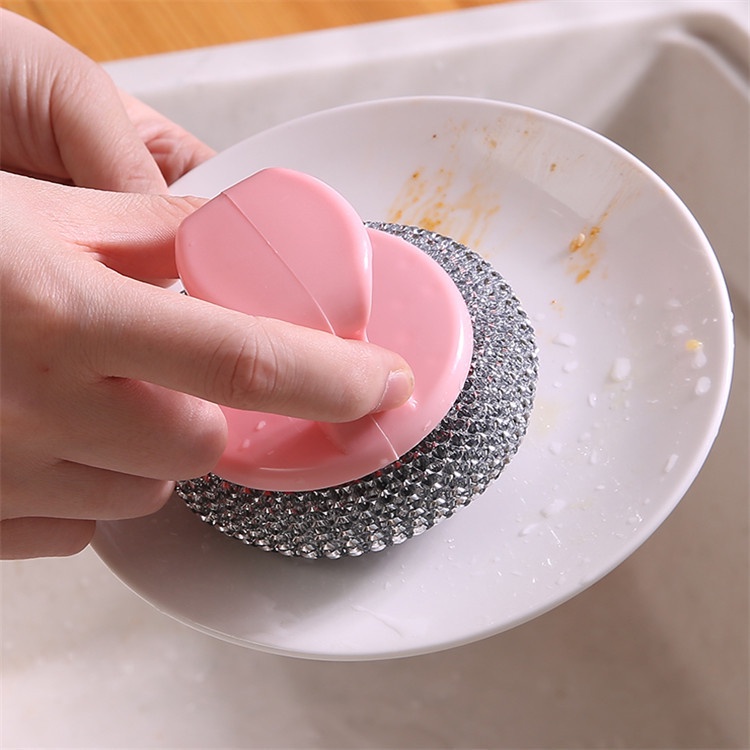 Cọ xoong nồi không rỉ, bùi nhùi đánh xoong có tay cầm siêu bền vệ sinh sạch sẽ