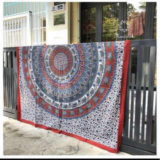 Khăn Mandala Ấn Độ trang trí treo tường 100% cotton 2m1 x 2m4