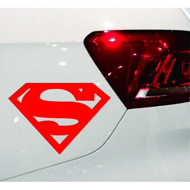 Tem Decal Chữ S Biểu Tượng Super Man Siêu Nhân Dán Xe ô Tô Ms-318