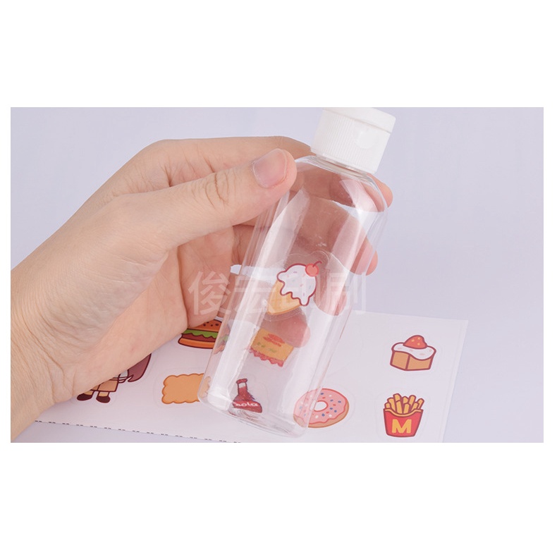 Hình dán trang trí bình nước 2D hình dán sticker cute cho bé sticker công chúa