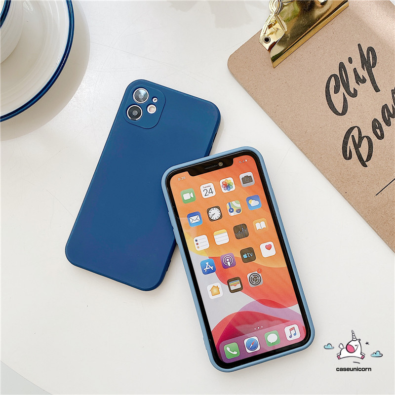 Ốp điện thoại TPU silicone dẻo màu trơn viền thẳng thời trang cho IPHONE 11 7 PLUS 8 PLUS 11 PROMAX XR XSMAX | BigBuy360 - bigbuy360.vn