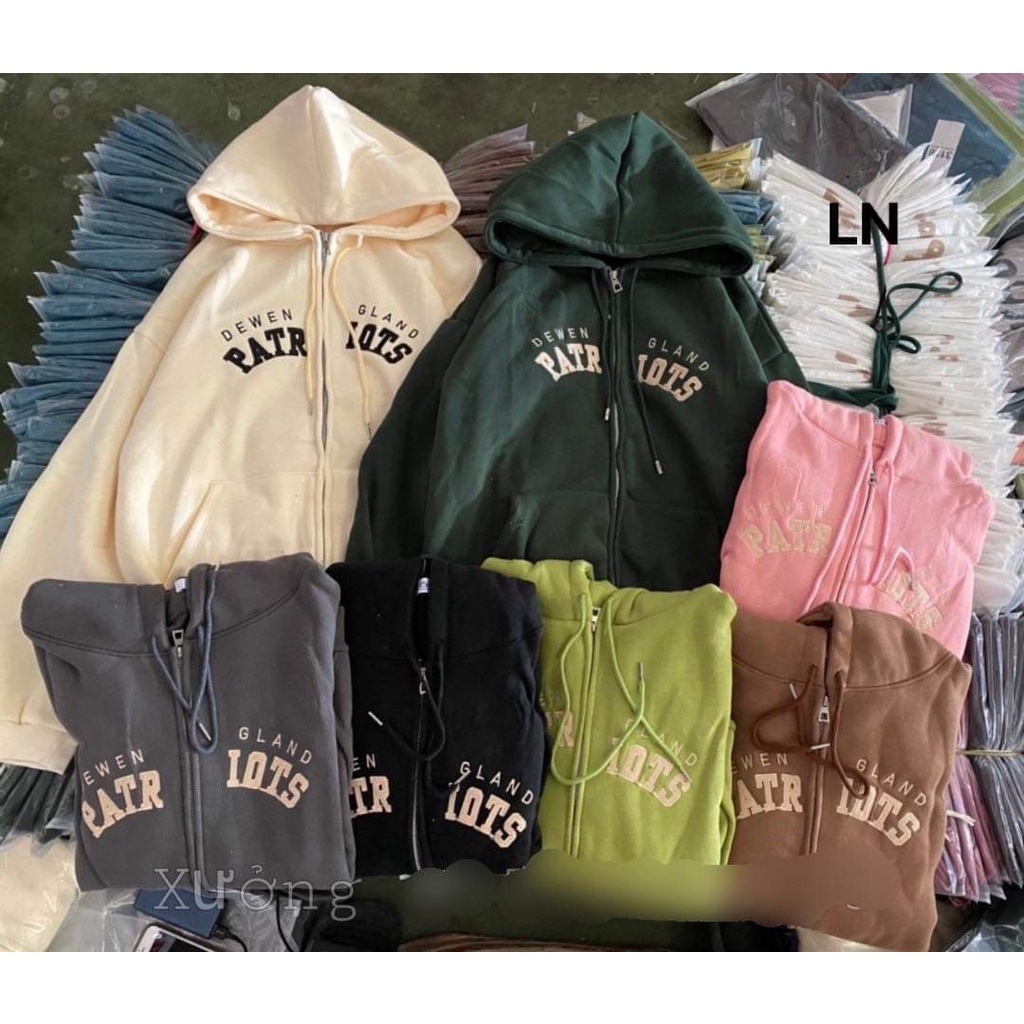 Áo khoác patr Mũ 2 lớp xịn xò form thụng tay bồng 6L5N