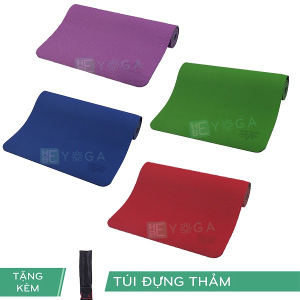 Thảm Yoga Zera Mat 8mm 1 lớp Tặng kèm túi đựng ( màu sắc ib để chọn màu)