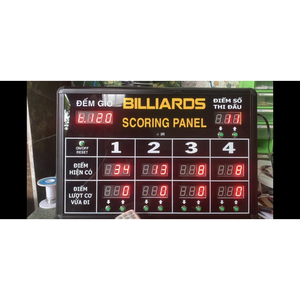 Bảng điểm bida 30x45cm