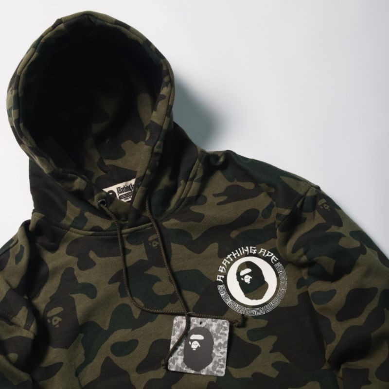 Bape Áo Khoác Hoodie Họa Tiết Rằn Ri Cá Tính