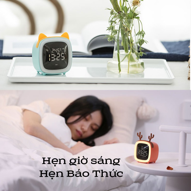 Đèn Led Đồng Hồ Báo Thức Trang Trí