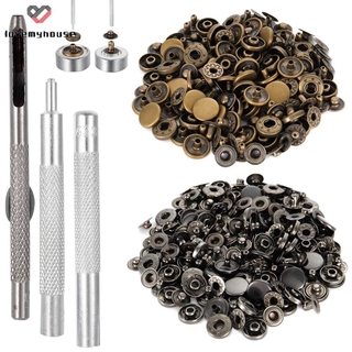 Set 40 nút bóp chất liệu kim loại kèm 4 dụng cụ tiện dụng khi làm thủ công