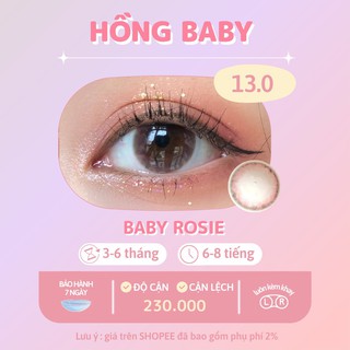 Kính áp tròng hồng Baby rosie pink - Made in Korea Hạn sử dụng 3-6 tháng