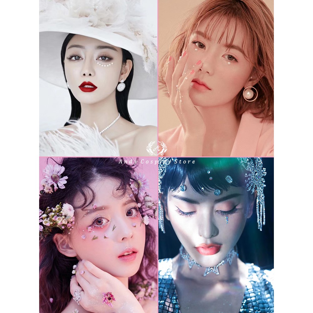 [CÓ SẴN] Set đính mặt giả ng.ọc make up