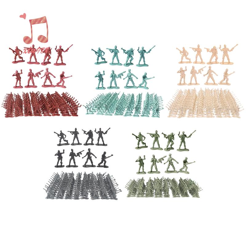 Set 100 Mô Hình Lính Quân Đội Mini 4.5Cm Bằng Nhựa Cho Bé Trai