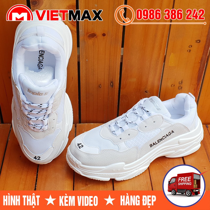 ⚡[FREE SHIP] Giày Thể Thao Balen Triple S Trắng Nam Nữ