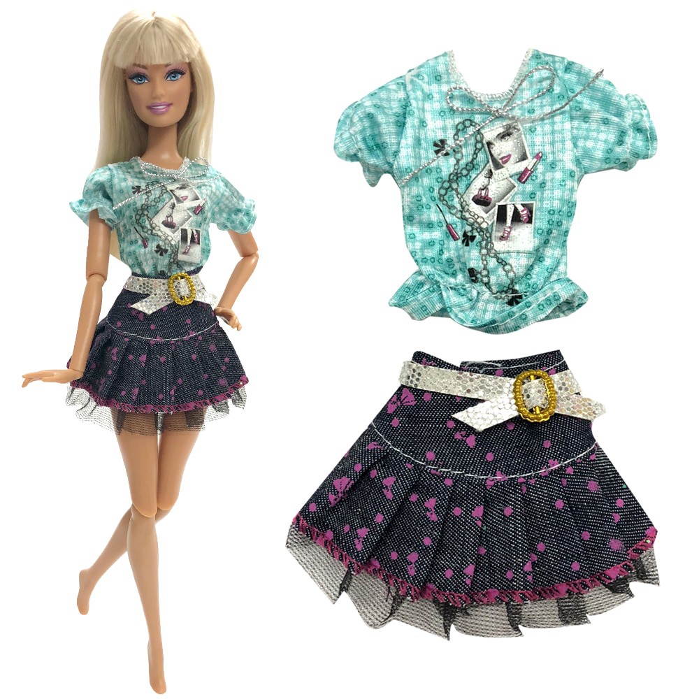 Set 5 Đầm Công Chúa Thời Trang Cho Búp Bê Barbie 76198936