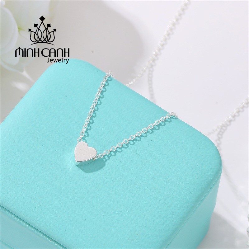 Dây Chuyền Bạc Trái Tim Trơn Mini - Minh Canh Jewelry