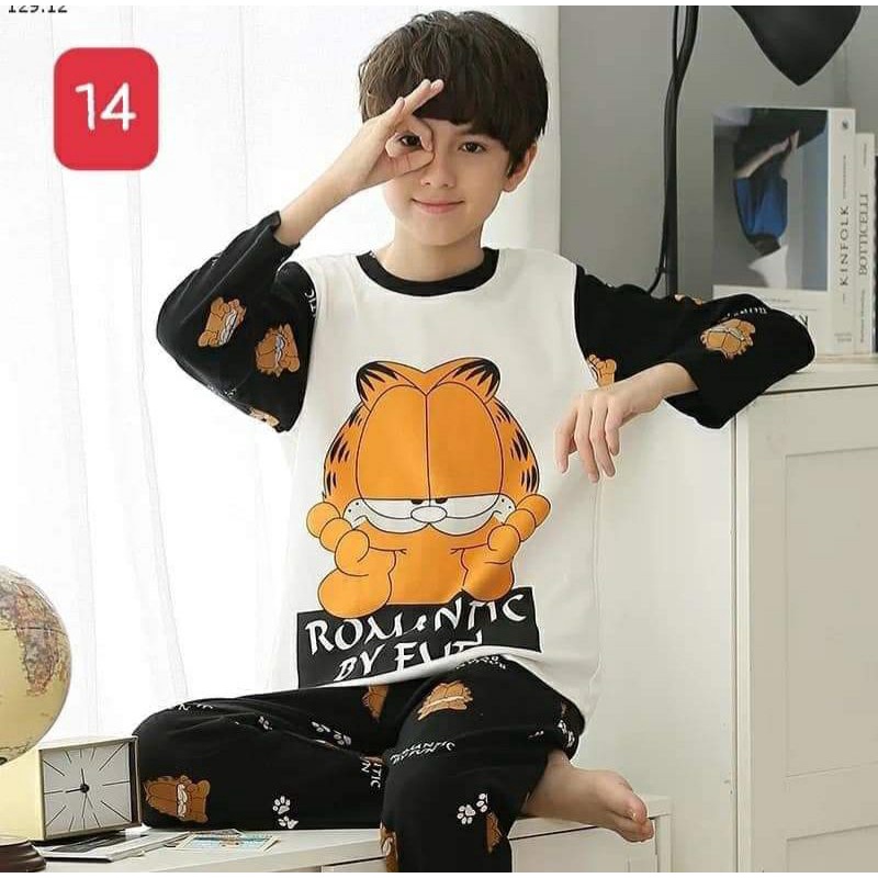 Bộ mặc nhà dài tay cao cấp cho bé trai size đại