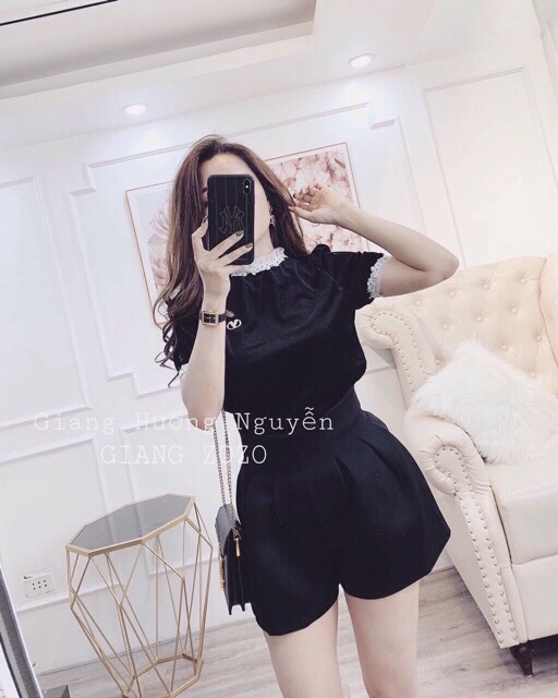 ÁO NHUNG CỘC TAY PHA REN TIỂU THƯ