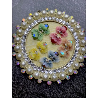 hoa bột ôm đá khối,hoa nột nail gắn móng tay chân