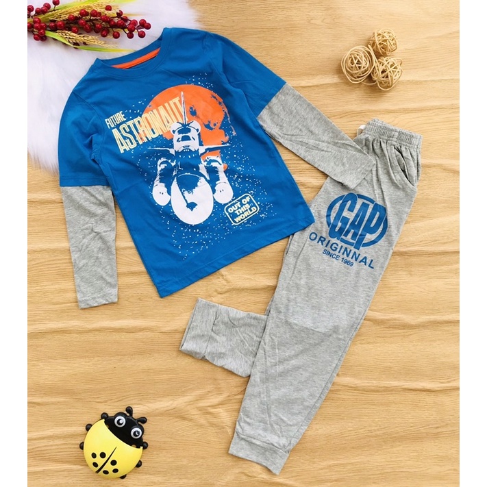 🚗 Bộ dài tay cotton xuất Gap bé trai từ 20-60kg