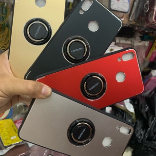 Ốp lưng Huawei Y9-2019 dẻo lưng mặt nhôm chống sốc