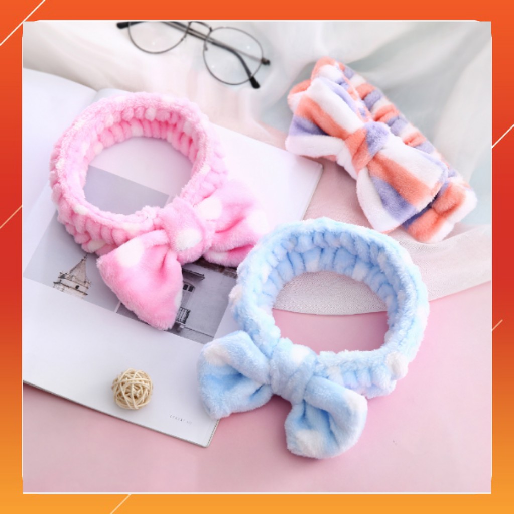 Băng đô rửa mặt lông nhung mềm mịn &lt;3 FREESHIP &lt;3 băng đô turban