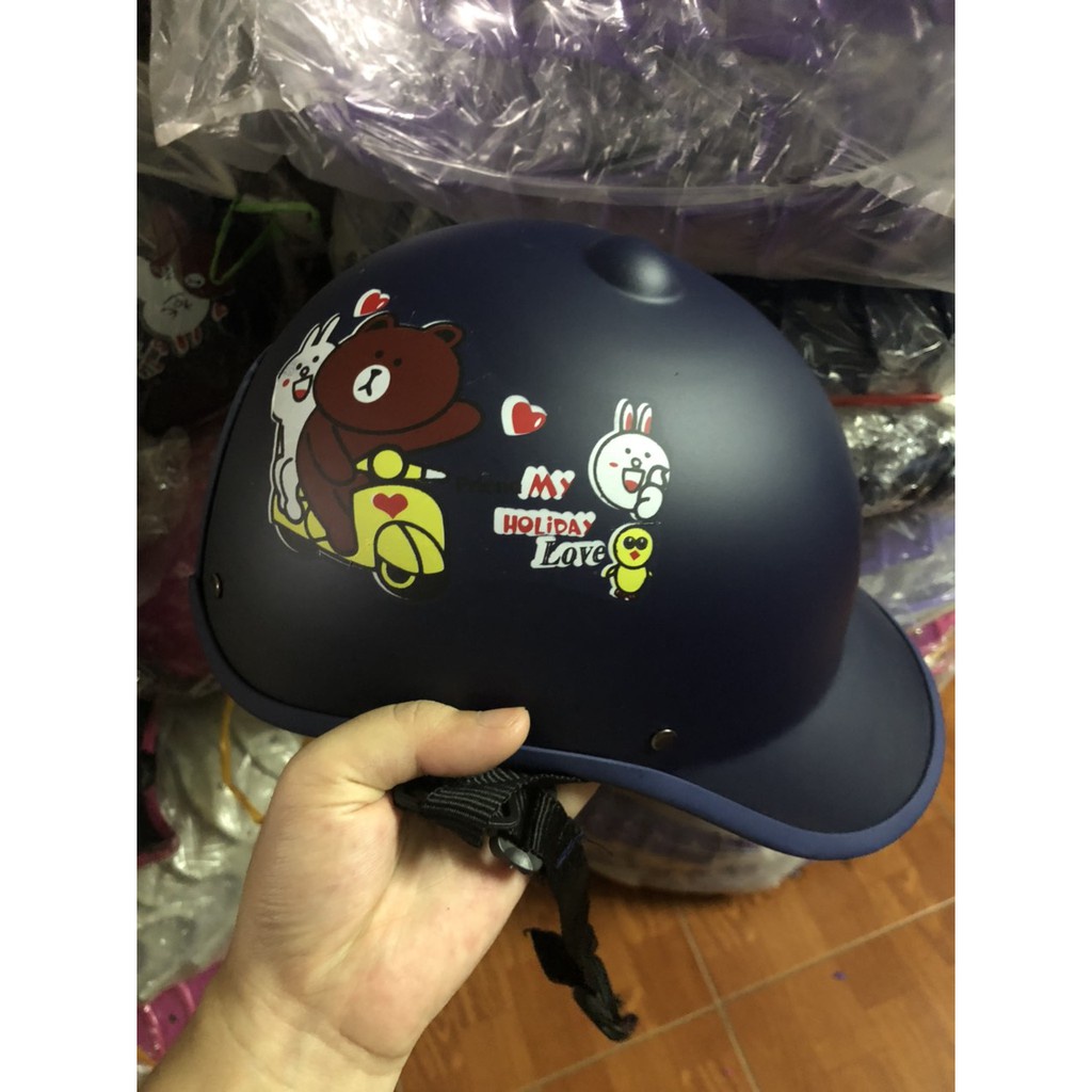 Mũ bảo hiểm le hoạt hình ( khủng long, gấu, lợn, đoremon, shin ..)