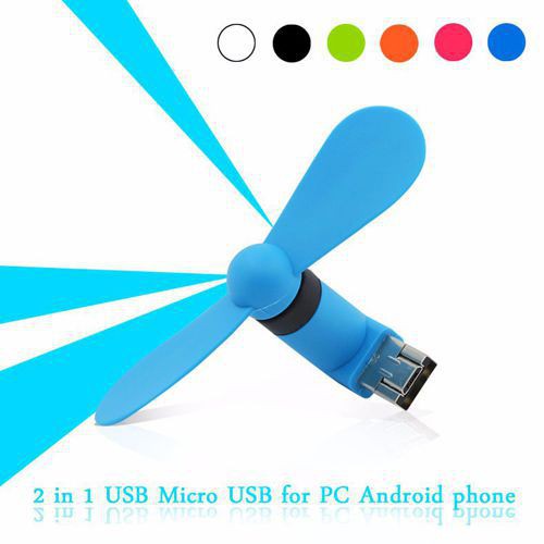 Quạt Mini 2 Cánh Tháo Dời GắnCổng USB, Điện Thoại Android Và IOS - Lighning - MicroUSB - TypeC