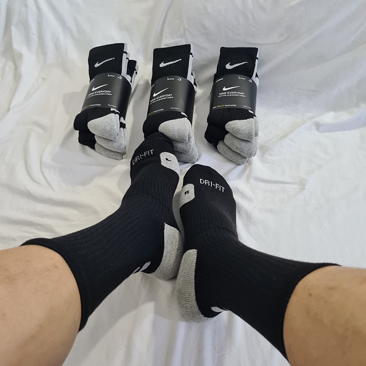 Pack 3 đôi tất thể thao Nike cao cổ Drifit Elite  - Free ship + Quà tặng Loved socks by TatsTats.vn