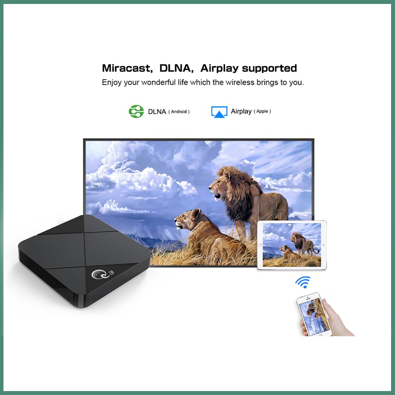 TV Box A95X Q3 Android 10.1 2GB 16GB lõi tứ Cortex-A53 2.4G WiFi 4K HD Android Tivi Box