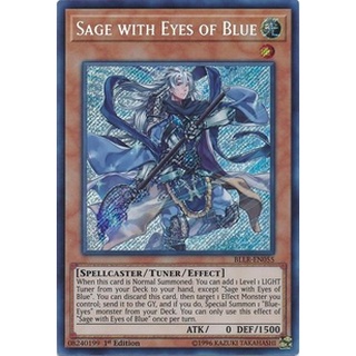Thẻ Bài Yugioh Sage with Eyes of Blue - BLLR-EN055 - Secret Rare 1st Edition