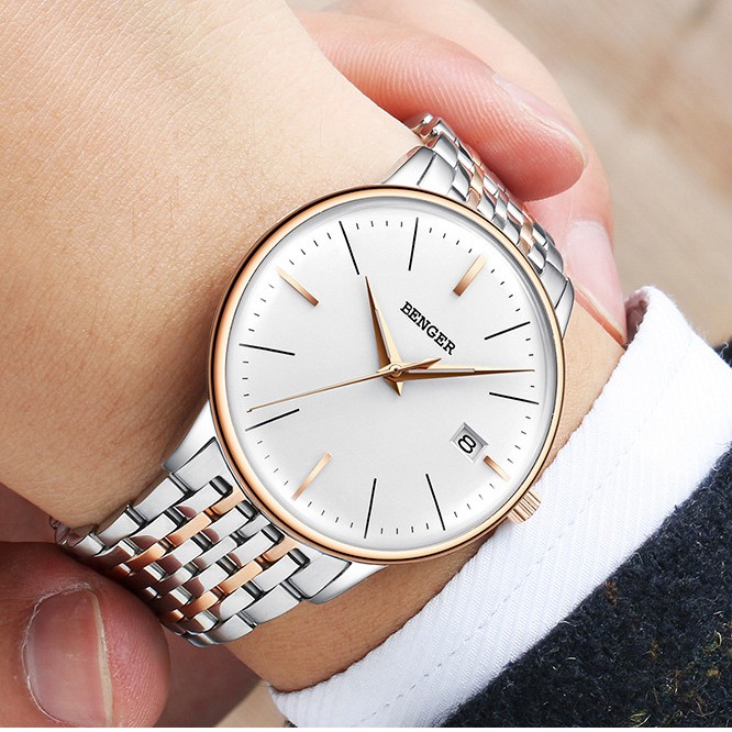 Đồng Hồ Nam BENGER BE9122 Dây Thép Không Gỉ - Hiển Thị Lịch Cao Cấp | BigBuy360 - bigbuy360.vn