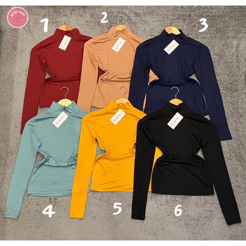 ÁO THUN BODY CỔ LỌ DÁNG DÀI COMBO 3 ÁO