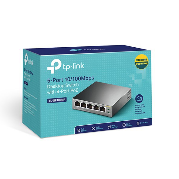 Bộ Chia Tín Hiệu Để Bàn 5 cổng Tp-link TL-SF1005P 10/100Mbps với 4 cổng PoE