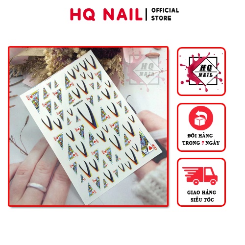 Stick lá bài cơ rô bích tép làm nail cực HOT cho năm 2021