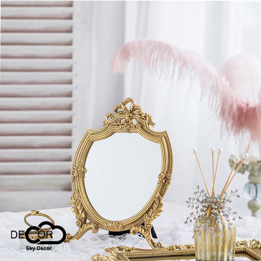 Gương Vintage để bàn - Trang trí nhà cửa/Shop - Phụ kiện trang trí - SkyDecor