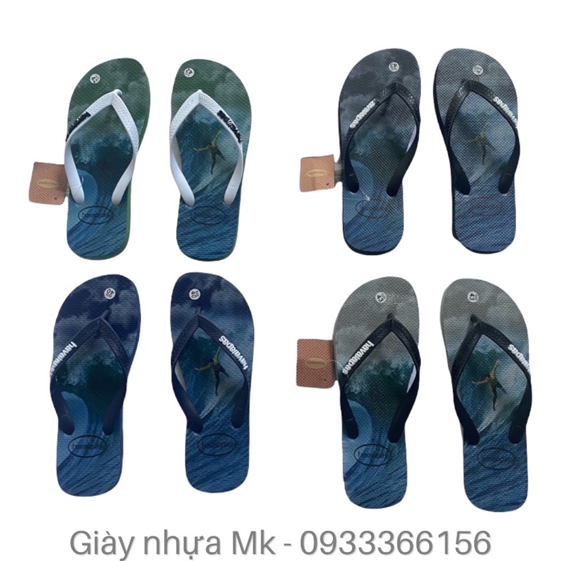 Dép Kẹp Xỏ Ngón Nam Havaianas hoạ tiết lướt sóng siêu êm siêu bền chống trơn - DL124