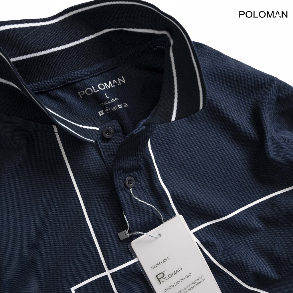 Áo thun Polo nam POMAN in họa tiết chất vải Cotton cá sấu xuất xịn, chuẩn form, trẻ trung-năng động P28 - POLOMAN | BigBuy360 - bigbuy360.vn