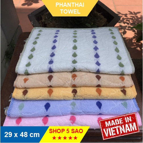 Khăn mặt giọt lệ sợi cotton cao cấp kích thước 29x48cm (60 gram) #khanmat